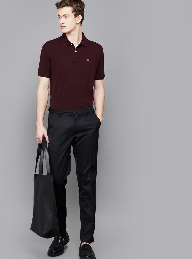 FAHRENHEIT Men Solid Regular Fit Polo T-shirt