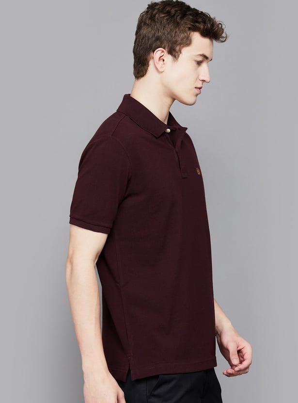 FAHRENHEIT Men Solid Regular Fit Polo T-shirt