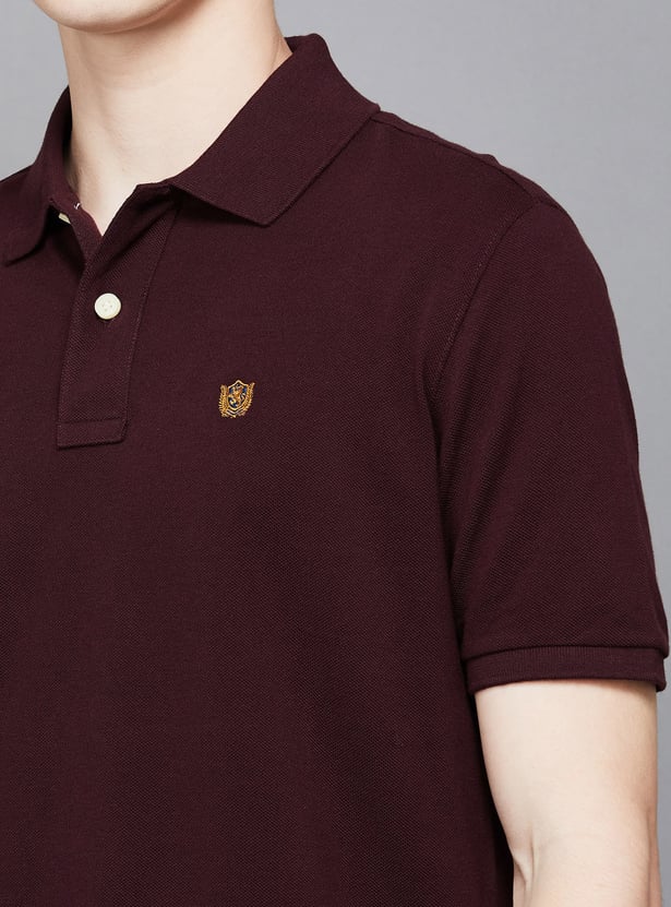 FAHRENHEIT Men Solid Regular Fit Polo T-shirt