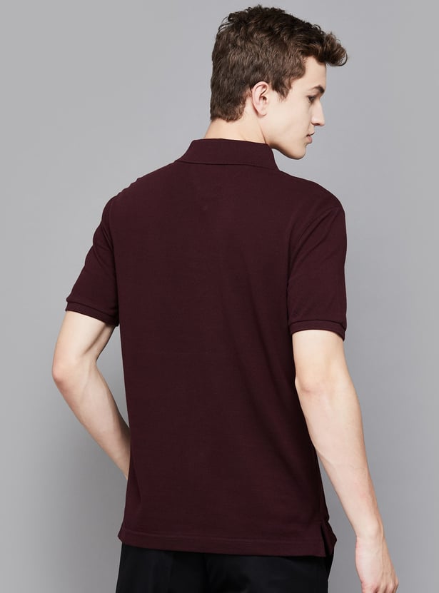 FAHRENHEIT Men Solid Regular Fit Polo T-shirt