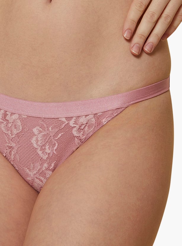 TRIUMPH Floral Lace Thong Panties