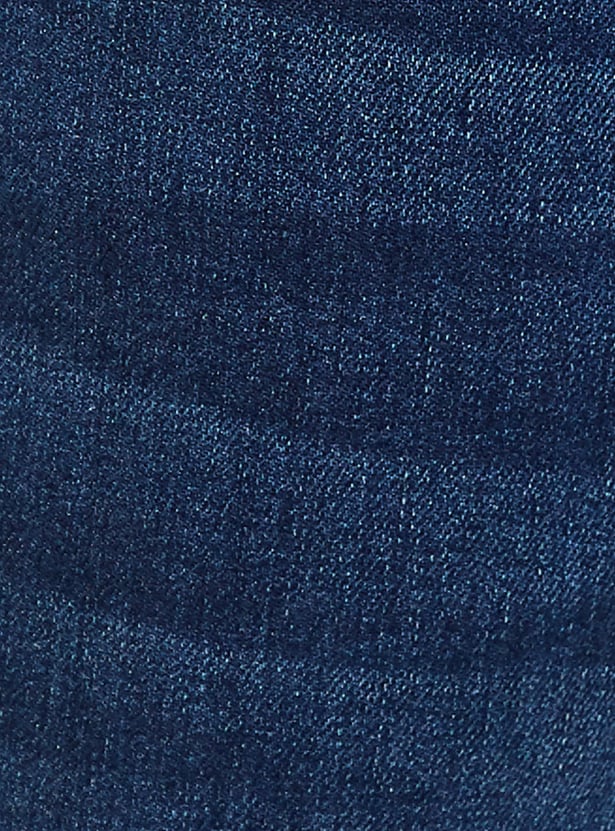 DENIMIZE Men Whiskered Slim Tapered Jeans