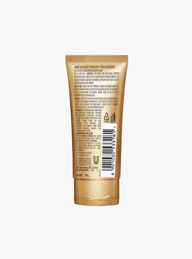 LAKME Skin Perfect Sun Expert Priming Dry Touch SPF 50 Sunscreen - 50g