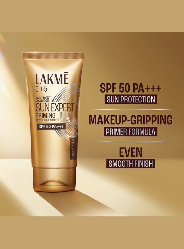LAKME Skin Perfect Sun Expert Priming Dry Touch SPF 50 Sunscreen - 50g
