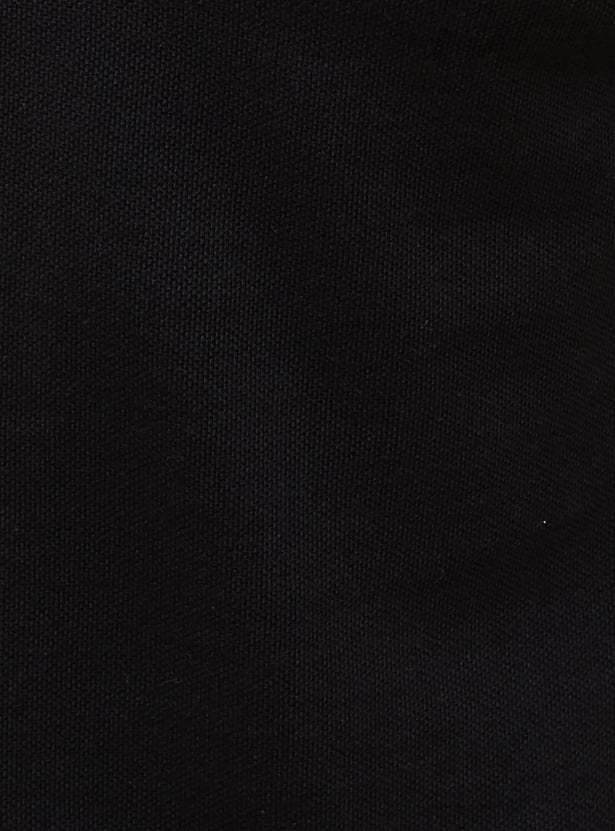 FAME FOREVER Solid Band Collar T-shirt