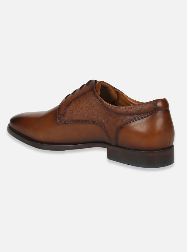 LOUIS PHILIPPE Men Solid Leather Derby Shoes