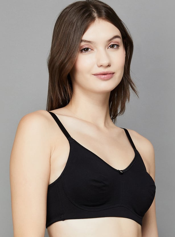 AMANTE Solid Non-Padded Non-Wired Balconette Bra