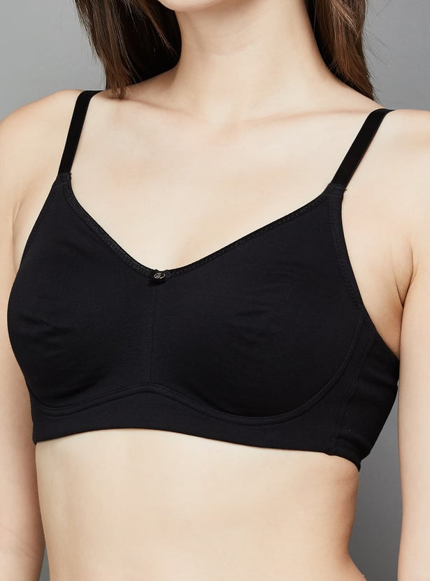 AMANTE Solid Non-Padded Non-Wired Balconette Bra