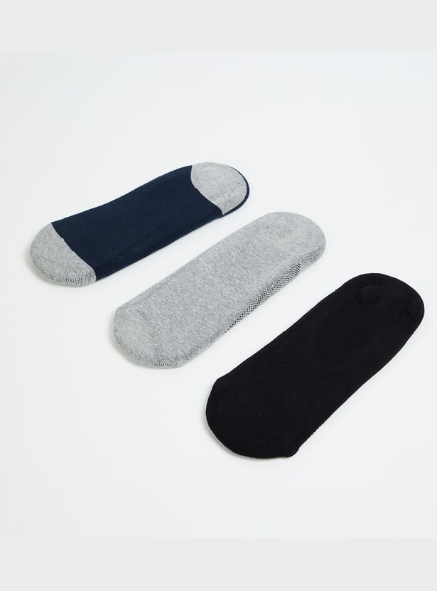 FORCA Men Colourblocked No Show Socks - Pack of 3