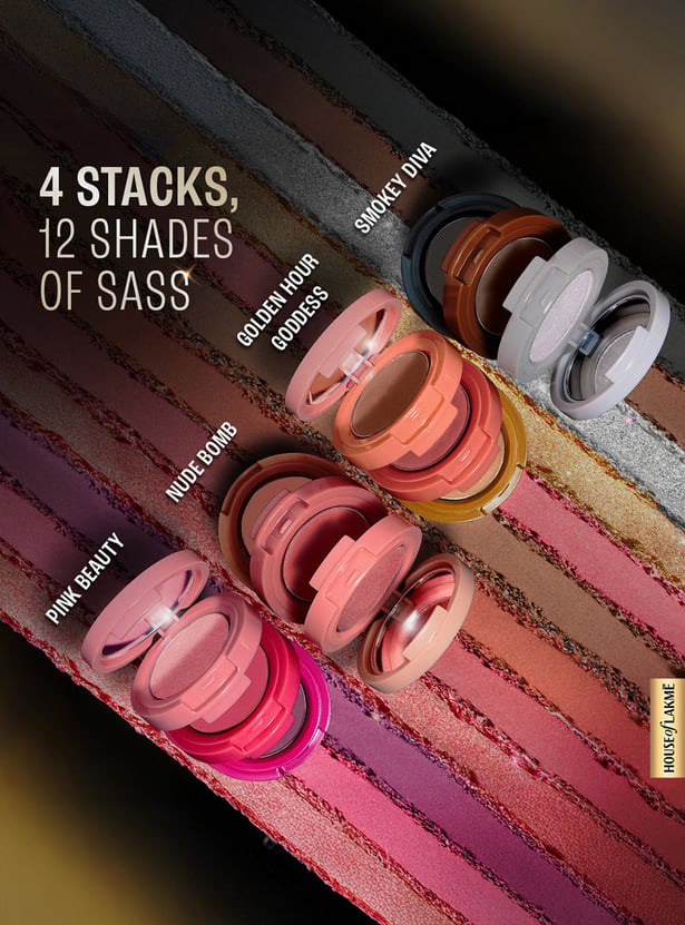 LAKME 9 to 5 Eyeconic Shadow Stack - Golden Hour Goddess - 7g