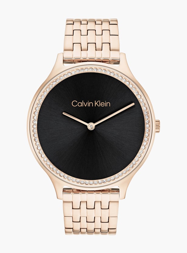 CALVIN KLEIN Timeless Women Embellished Analog Watch with Metal Strap - 25100003