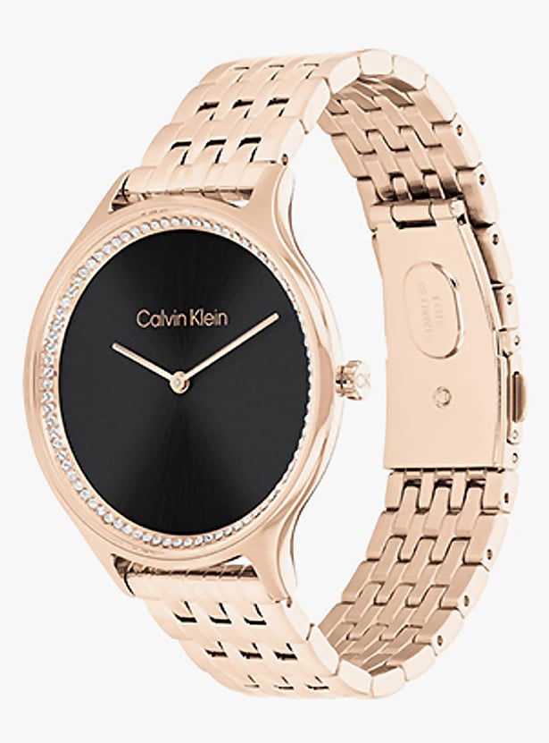 CALVIN KLEIN Timeless Women Embellished Analog Watch with Metal Strap - 25100003