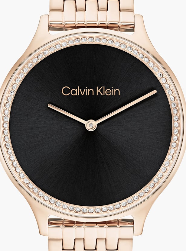 CALVIN KLEIN Timeless Women Embellished Analog Watch with Metal Strap - 25100003