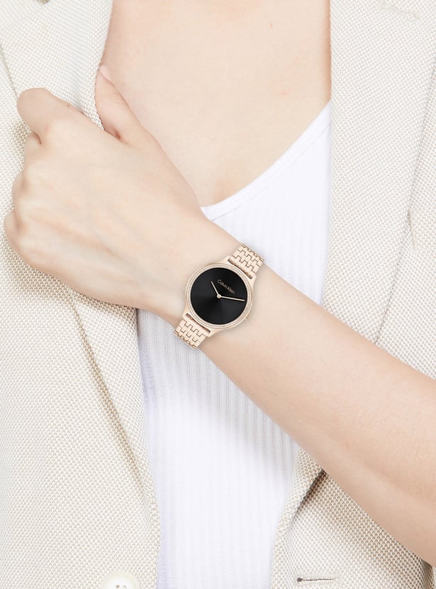 CALVIN KLEIN Timeless Women Embellished Analog Watch with Metal Strap - 25100003