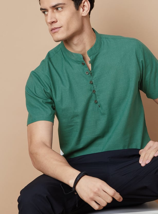MELANGE Solid Short Kurta