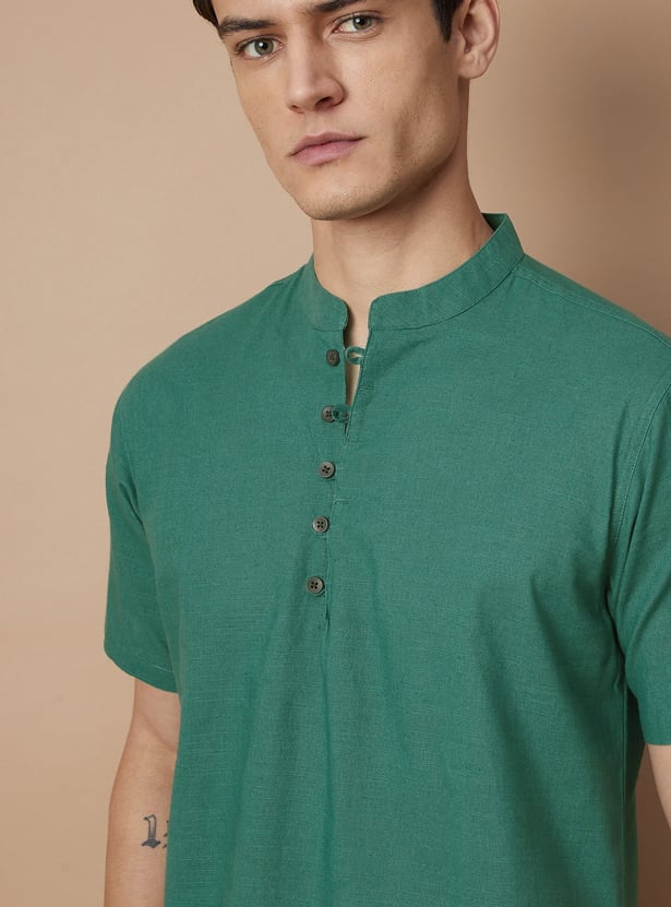 MELANGE Solid Short Kurta