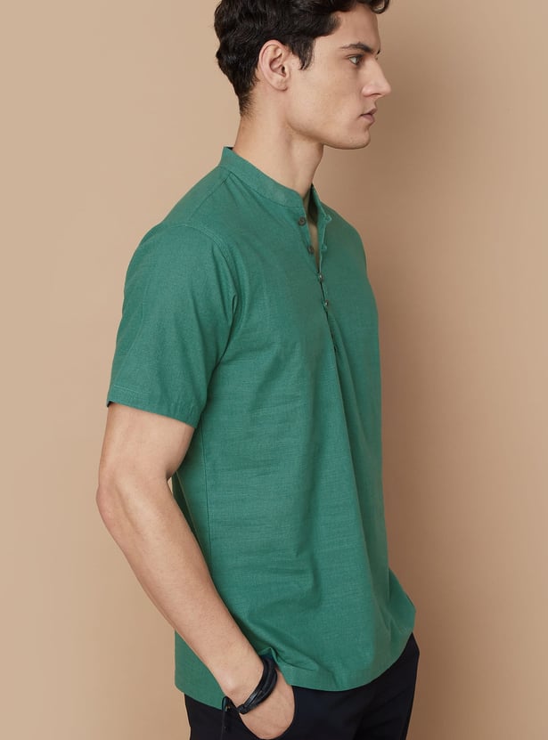 MELANGE Solid Short Kurta