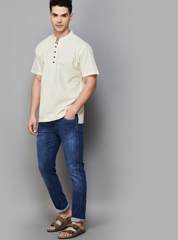 MELANGE Solid Short Kurta