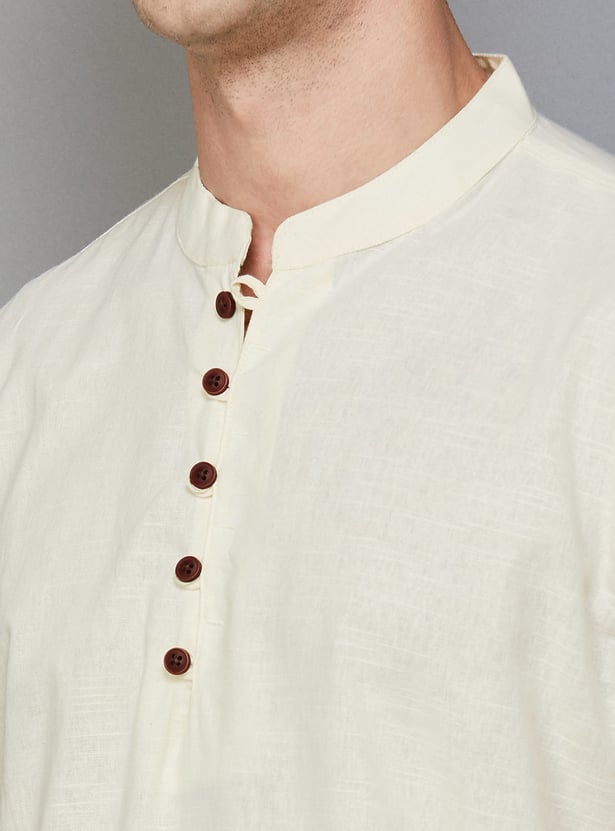MELANGE Solid Short Kurta
