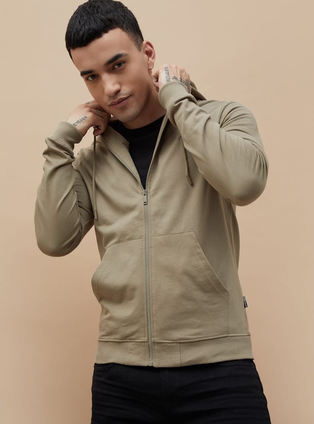 FAME FOREVER Solid Hooded Sweatshirt