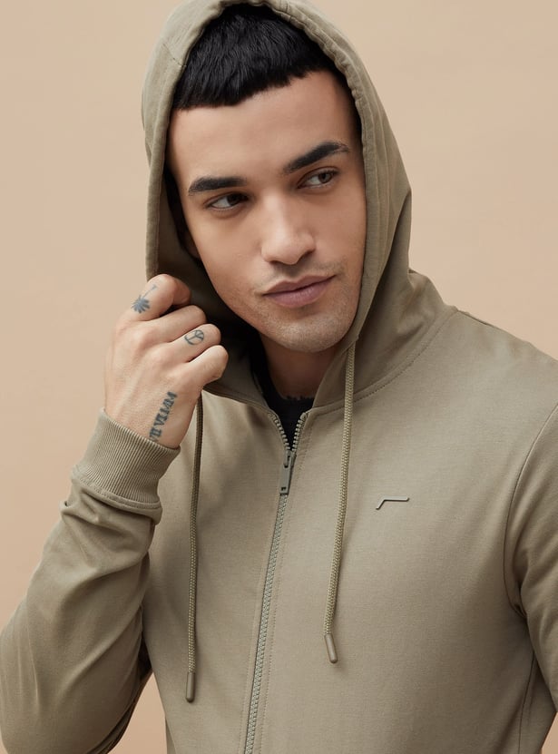 FAME FOREVER Solid Hooded Sweatshirt