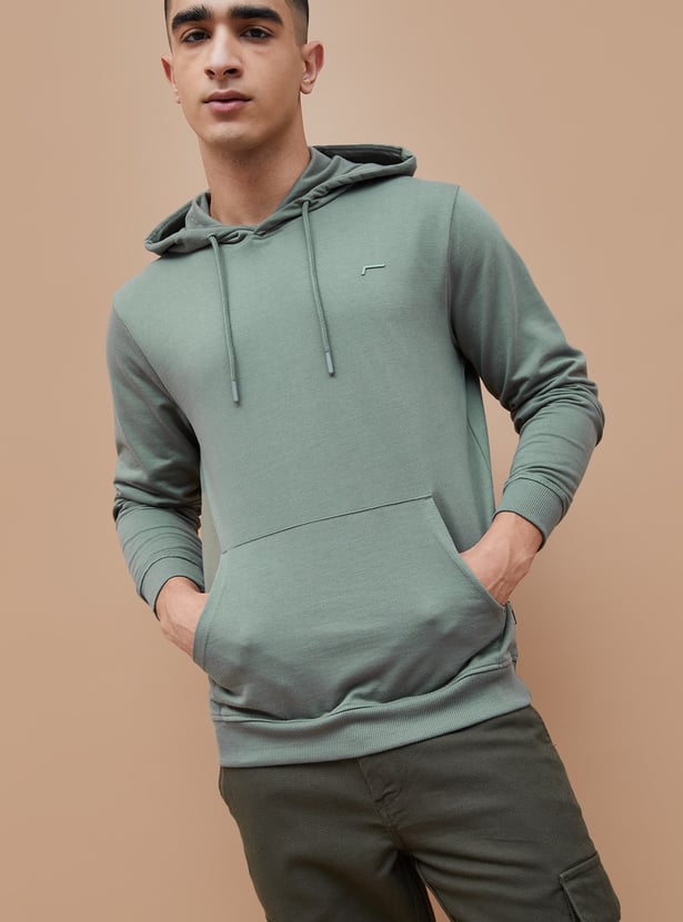 FAME FOREVER Solid Hooded Sweatshirt