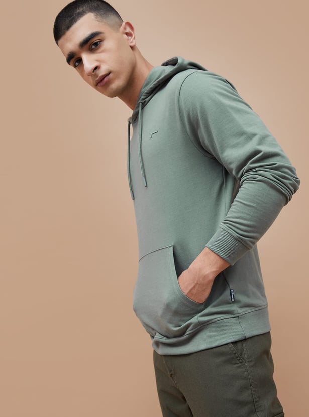 FAME FOREVER Solid Hooded Sweatshirt