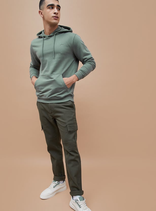 FAME FOREVER Solid Hooded Sweatshirt