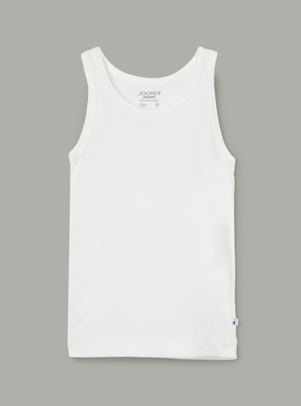 JOCKEY Boys Solid Innerwear Vest - Pack of 3