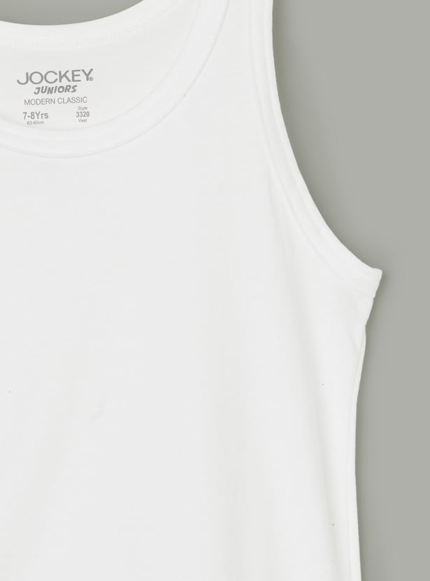 JOCKEY Boys Solid Innerwear Vest - Pack of 3