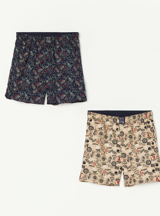 JOCKEY Boys Printed Boxers - Pack of 2
