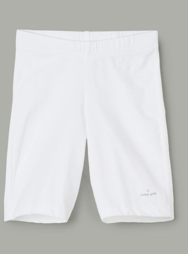JOCKEY Girls Solid Cycling Shorts - Pack of 2