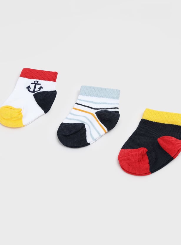 FAME FOREVER Assorted Ankle Length Socks - Pack of 3