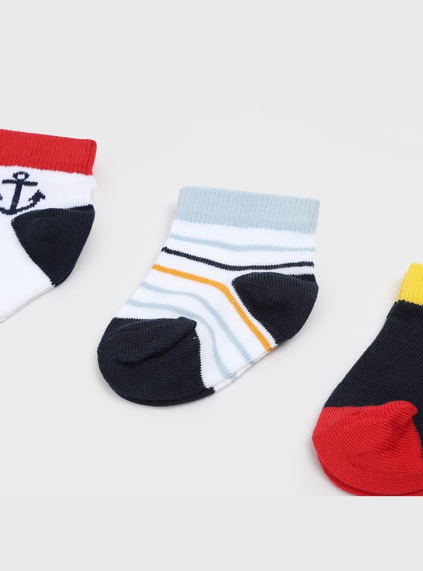 FAME FOREVER Assorted Ankle Length Socks - Pack of 3