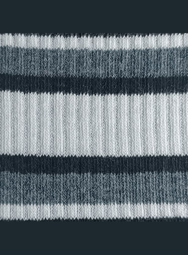 ALLEN SOLLY Men Striped Crew-Length Socks