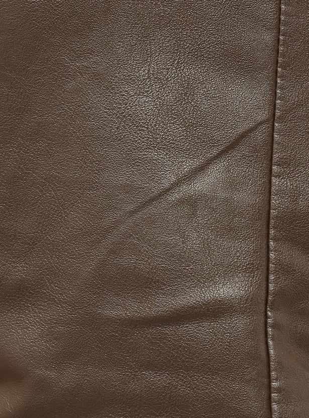 BOSSINI Textured Hooded Biker Jacket