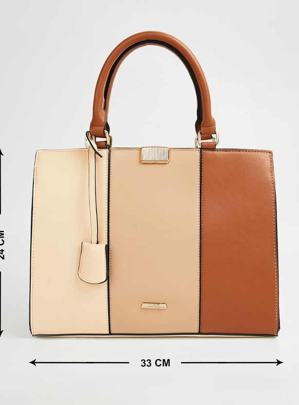 CODE Women Colourblocked Handheld Bag