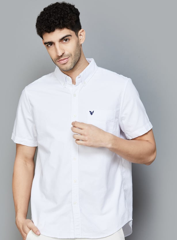 AMERICAN EAGLE Men Solid Regular Fit Casual Shirt