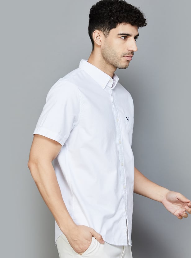 AMERICAN EAGLE Men Solid Regular Fit Casual Shirt