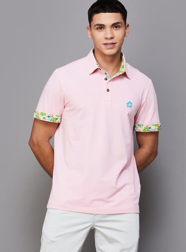 FAHRENHEIT Men Solid Regular Fit Polo T-shirt