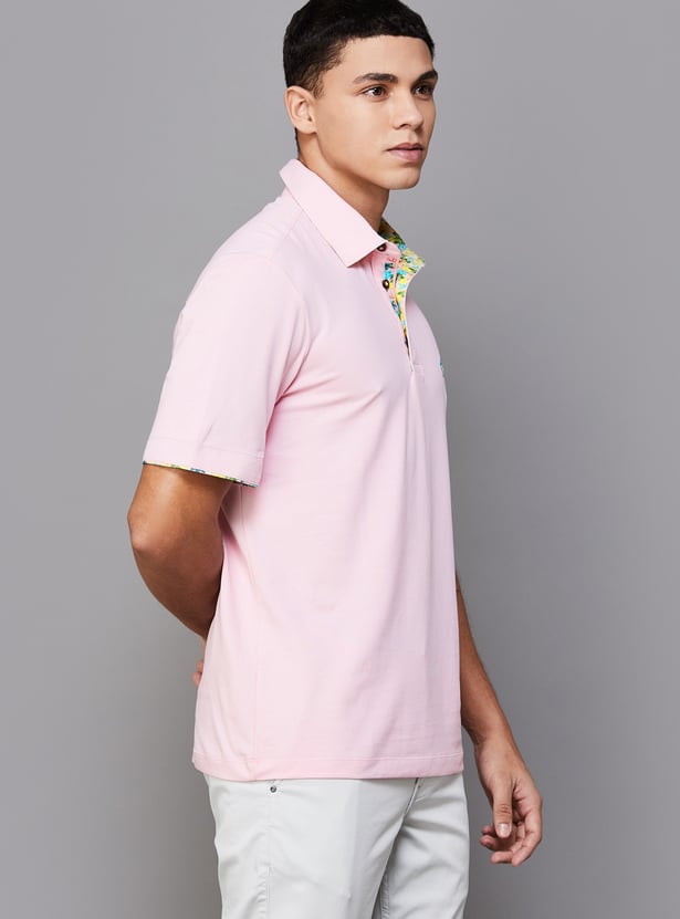 FAHRENHEIT Men Solid Regular Fit Polo T-shirt
