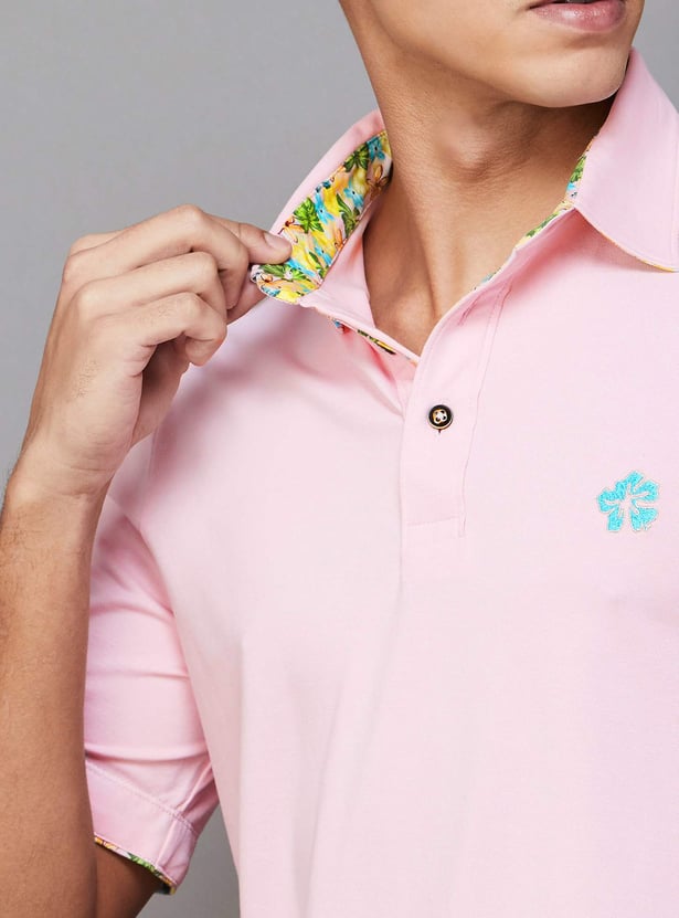 FAHRENHEIT Men Solid Regular Fit Polo T-shirt