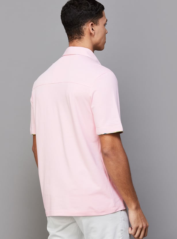 FAHRENHEIT Men Solid Regular Fit Polo T-shirt