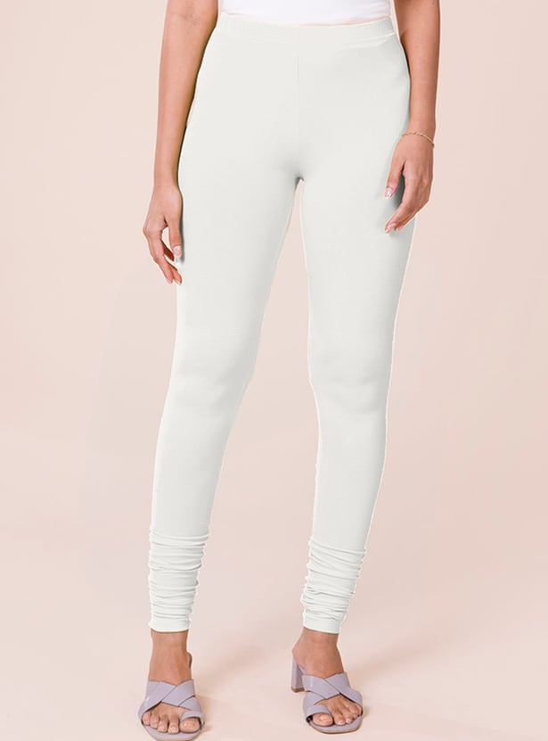 GO COLORS Women Solid Churidar