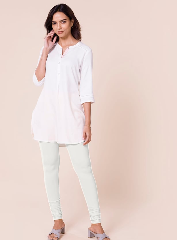 GO COLORS Women Solid Churidar