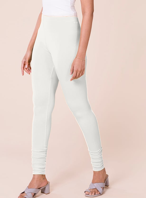 GO COLORS Women Solid Churidar