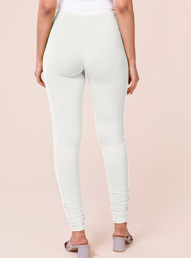 GO COLORS Women Solid Churidar