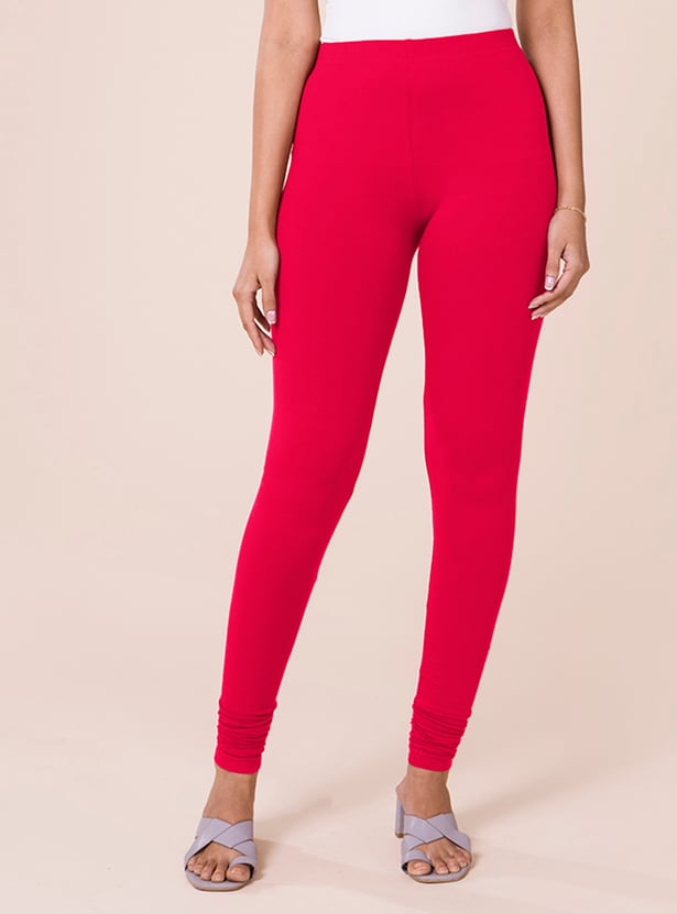 GO COLORS Women Solid Churidar