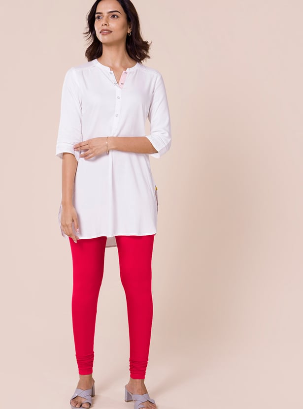 GO COLORS Women Solid Churidar