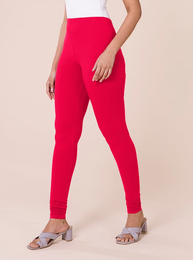 GO COLORS Women Solid Churidar